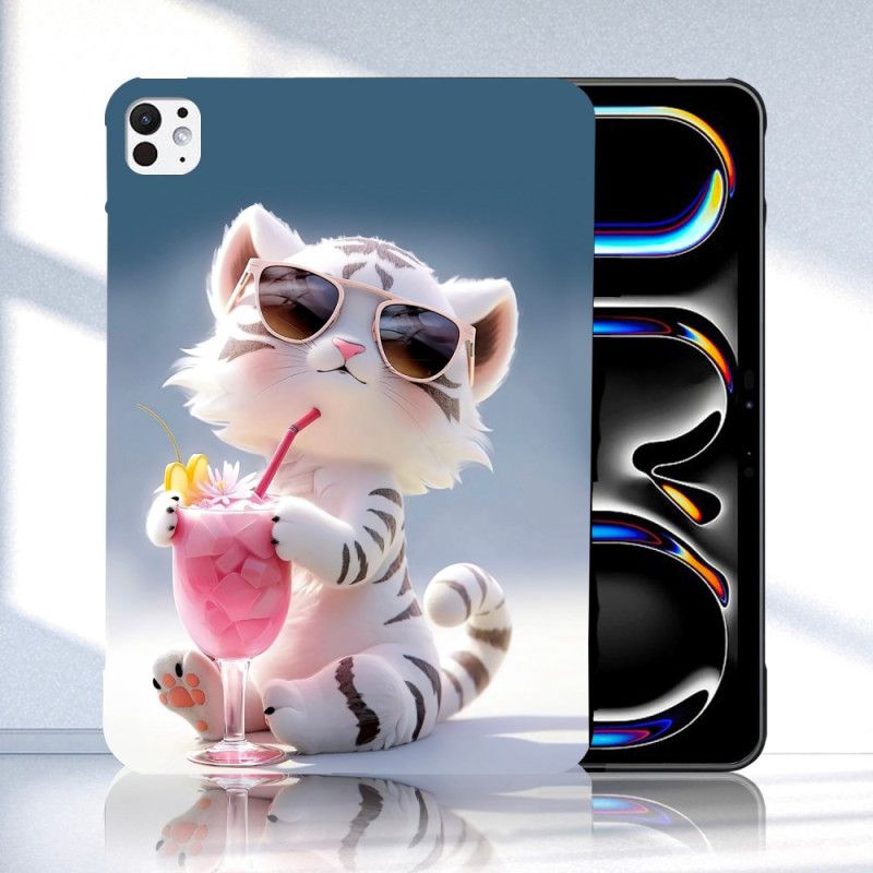 Case Hoesje iPad Pro 13 (2025) Telefoonhoesje Cartoon Tijger