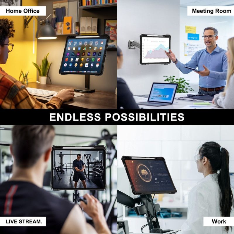 Case Hoesje iPad Pro 13 (2025) Telefoonhoesje Transparant Met Standaard