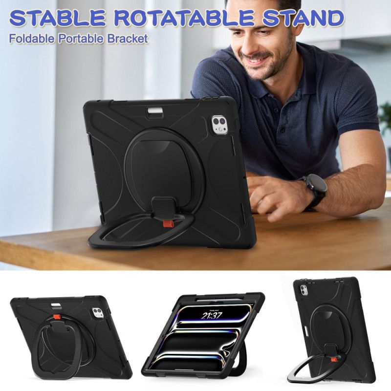 Hoesje iPad Pro 13 (2025) Draaibare Standaard En Handgreep Bescherming Hoesje