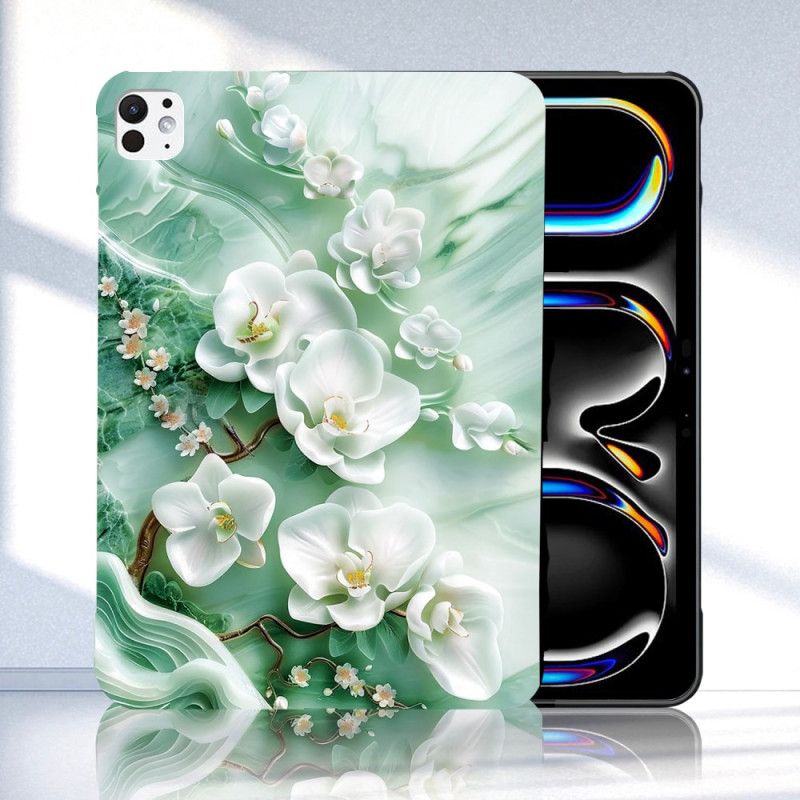 Hoesje iPad Pro 13 (2025) Jadebloemen