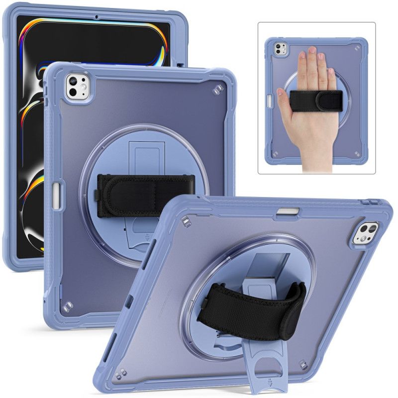 Hoesje iPad Pro 13 (2025) Standaard En Draaibare Handriem Bescherming Hoesje