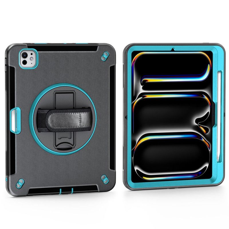 Hoesje iPad Pro 13 (2025) Stevige Ringhouder En Schouderriem