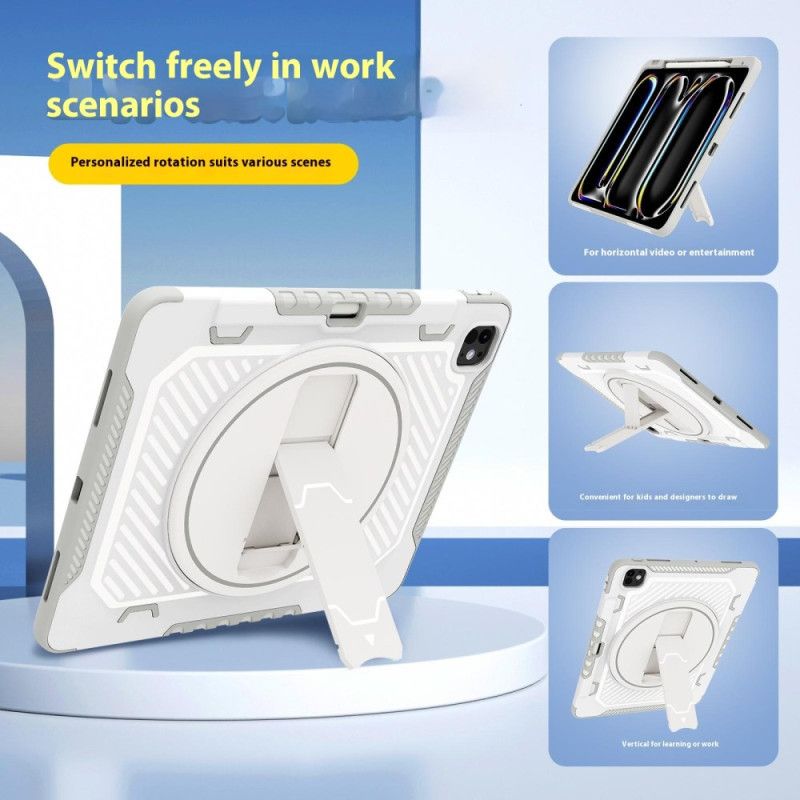Hoesje iPad Pro 13 (2025) Stylushouder En Verstelbare Standaard Bescherming Hoesje