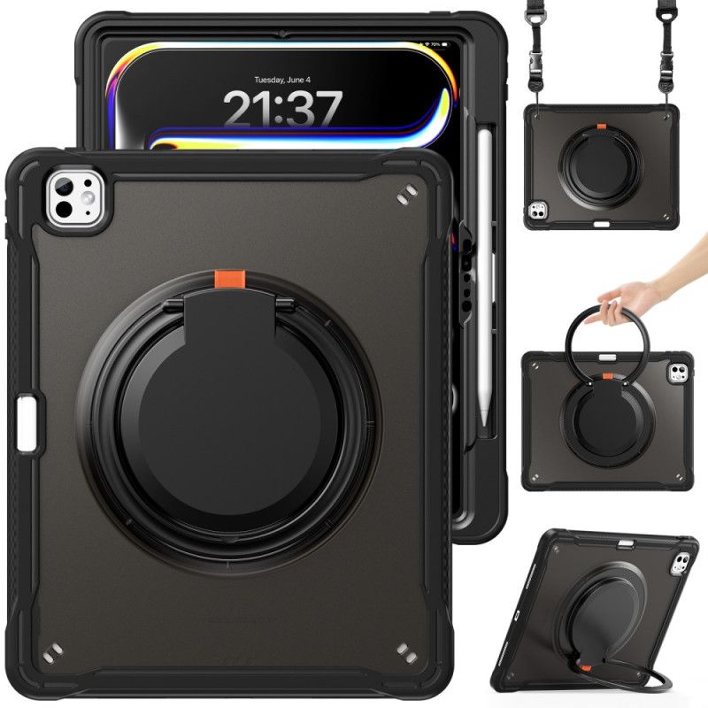 Hoesje Voor iPad Pro 13 (2025) Draaibare Standaard En Schouderriem