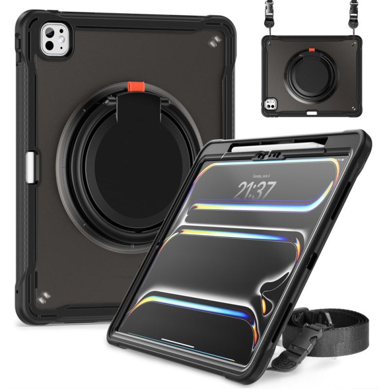 Hoesje Voor iPad Pro 13 (2025) Draaibare Standaard En Schouderriem