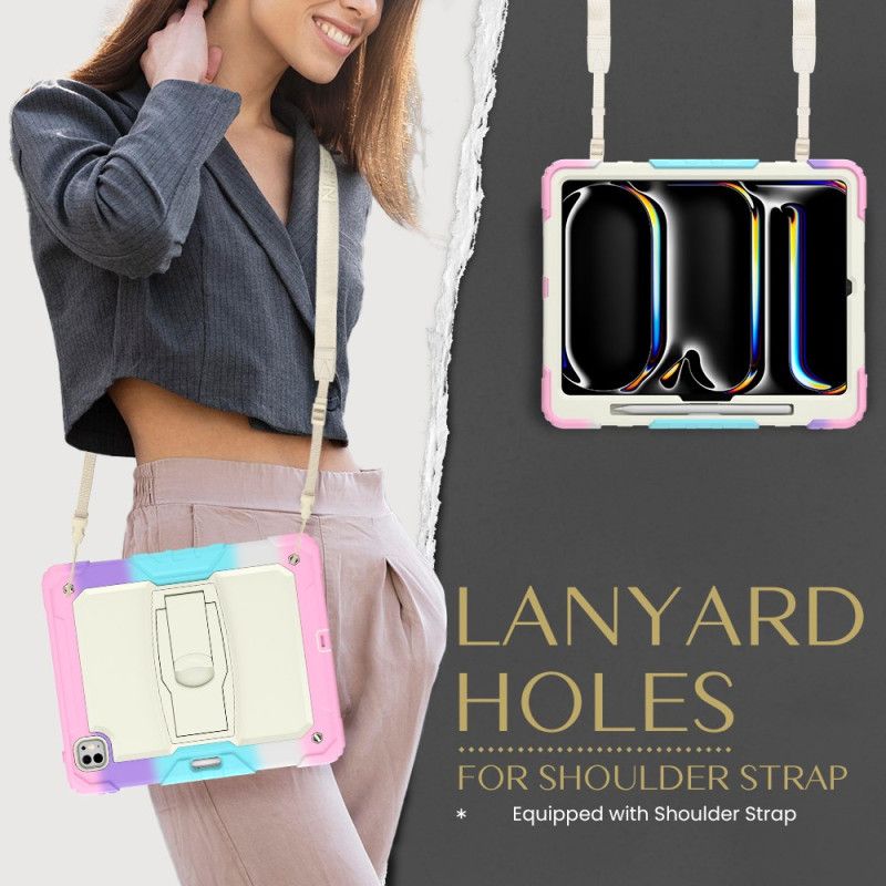 Hoesje Voor iPad Pro 13 (2025) Robuust Met Pennenhouder En Schouderriem