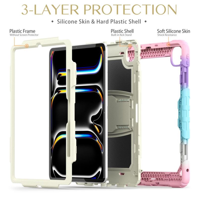 Hoesje Voor iPad Pro 13 (2025) Robuust Met Pennenhouder En Schouderriem