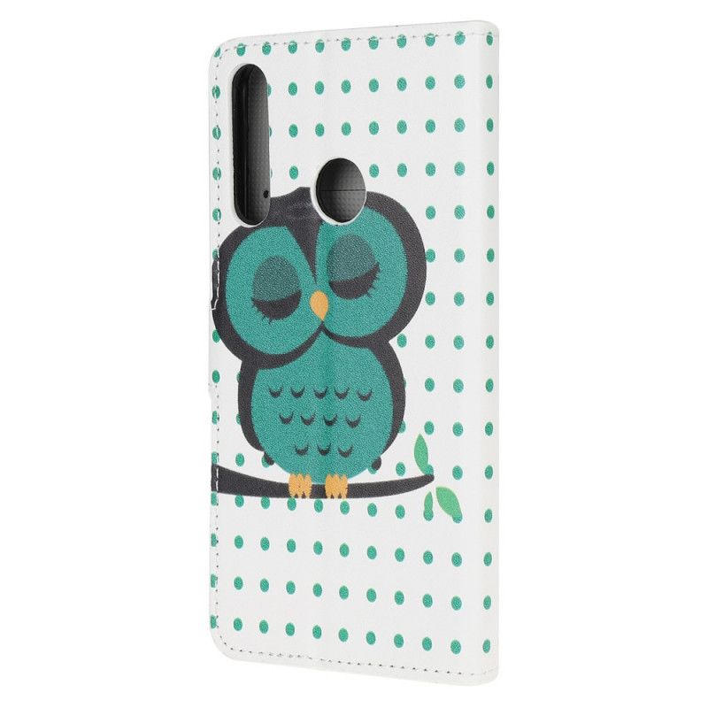 Bescherming Hoesje Huawei Y6p Telefoonhoesje Slapende Uil