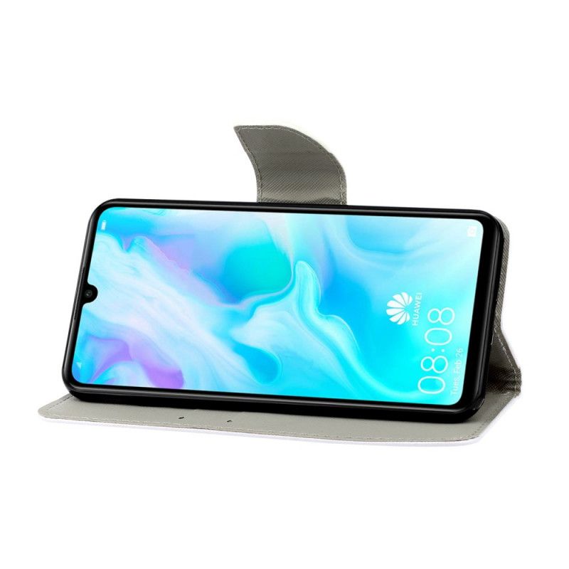 Cover Folio-hoesje Huawei Y6p Telefoonhoesje String Madeliefjes