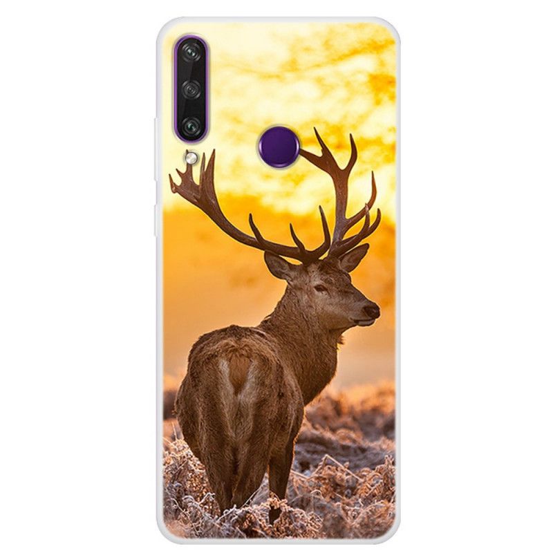 Cover Hoesje Huawei Y6p Telefoonhoesje Hert En Landschap