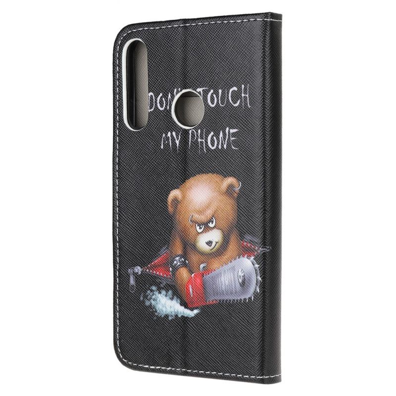 Flip Case Leren Huawei Y6p Gevaarlijke Beer