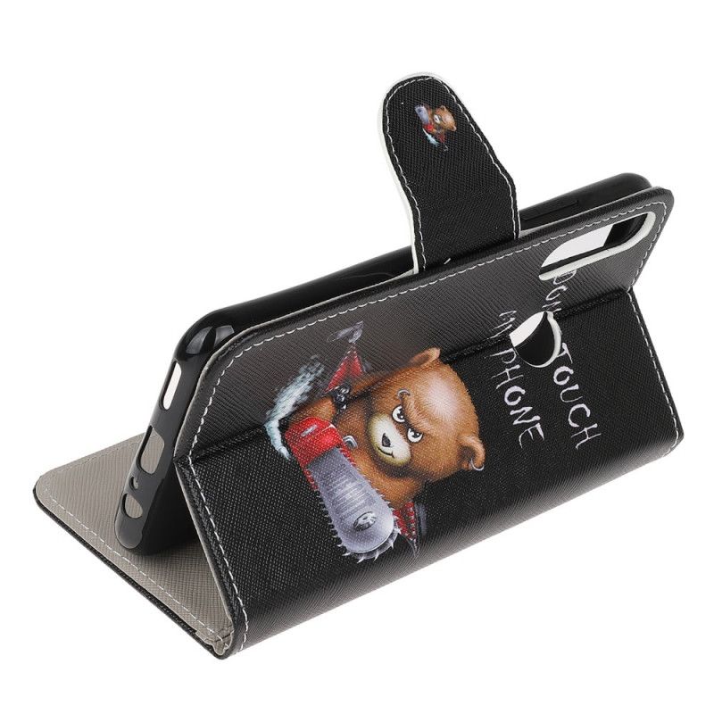 Flip Case Leren Huawei Y6p Gevaarlijke Beer