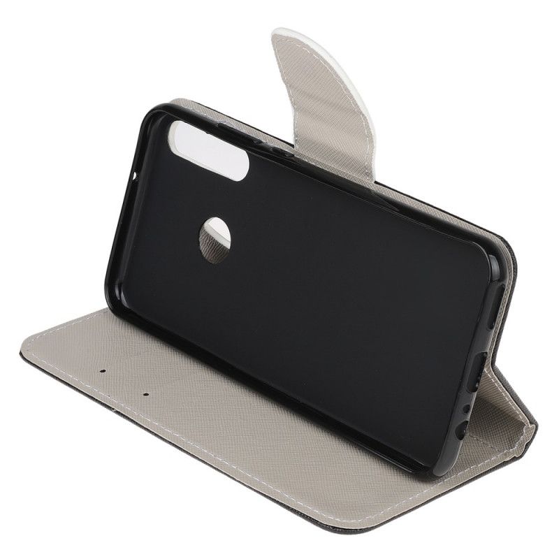 Flip Case Leren Huawei Y6p Gevaarlijke Beer