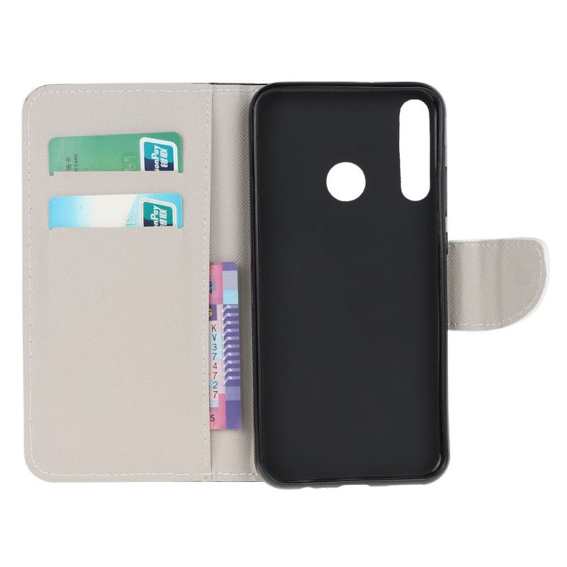 Flip Case Leren Huawei Y6p Gevaarlijke Beer