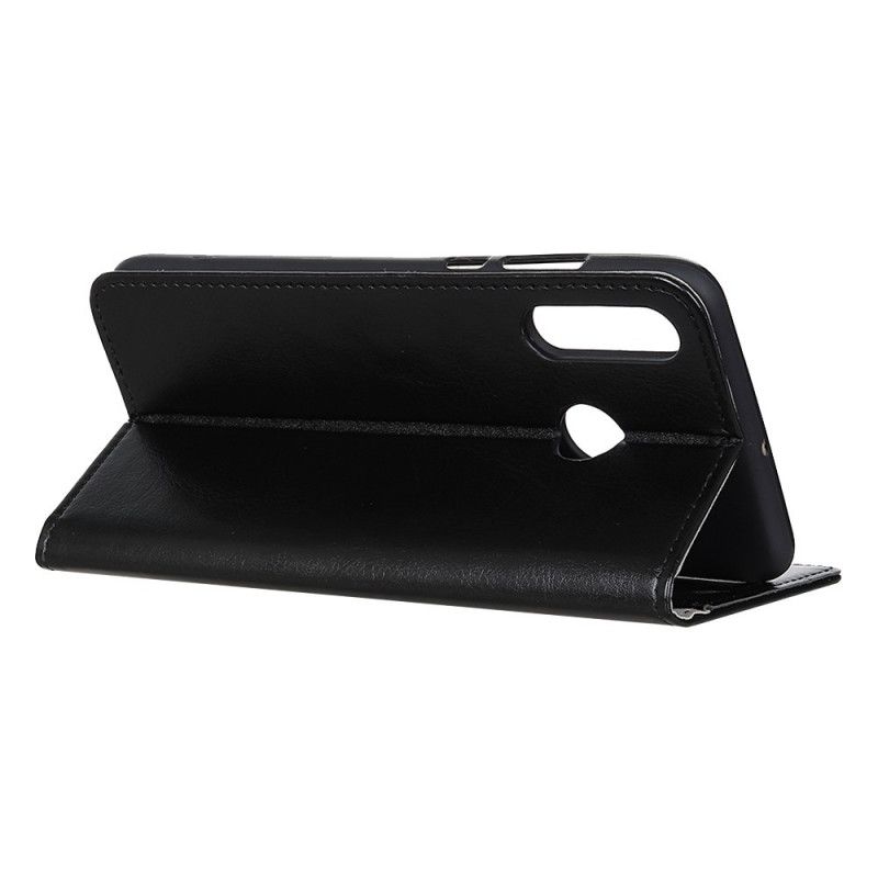 Flip Case Leren Huawei Y6p Zwart Klassiek