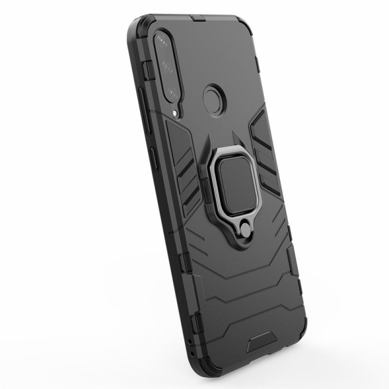 Hoesje Huawei Y6p Rood Zwart Resistente Ring