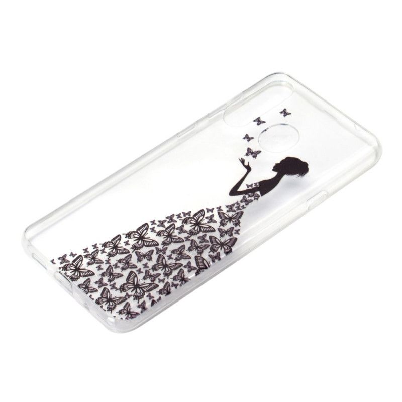 Hoesje Huawei Y6p Transparante Jurk Met Vlinders