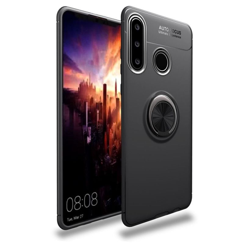 Hoesje voor Huawei Y6p Rood Zwart Lenuo Magnetische Ring