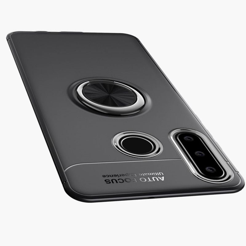 Hoesje voor Huawei Y6p Rood Zwart Lenuo Magnetische Ring