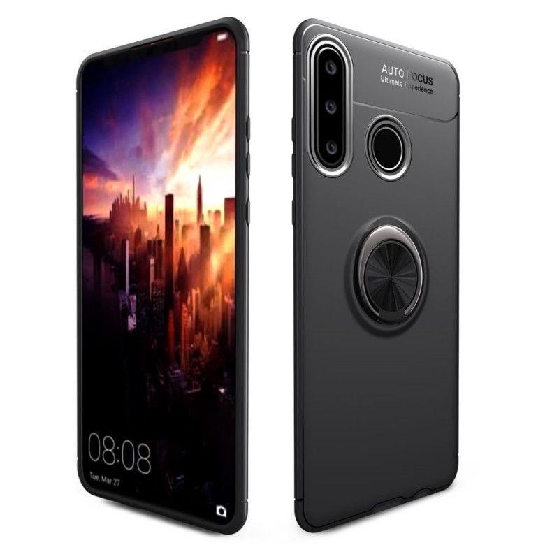 Hoesje voor Huawei Y6p Rood Zwart Lenuo Magnetische Ring