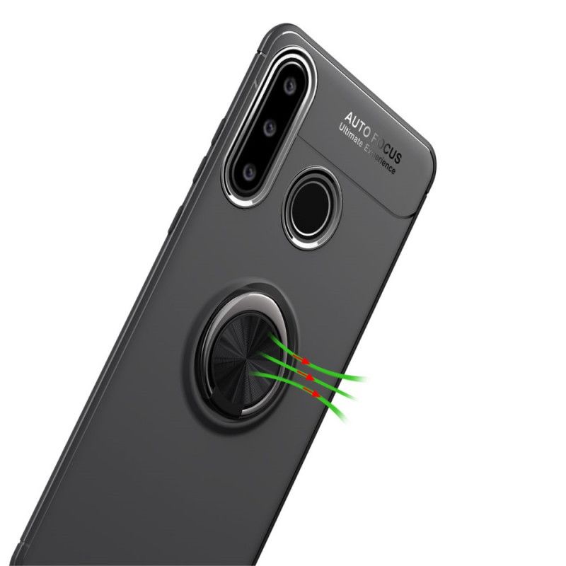 Hoesje voor Huawei Y6p Rood Zwart Lenuo Magnetische Ring