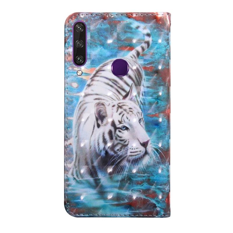 Leren Hoesje Huawei Y6p Telefoonhoesje Tijger In Het Water