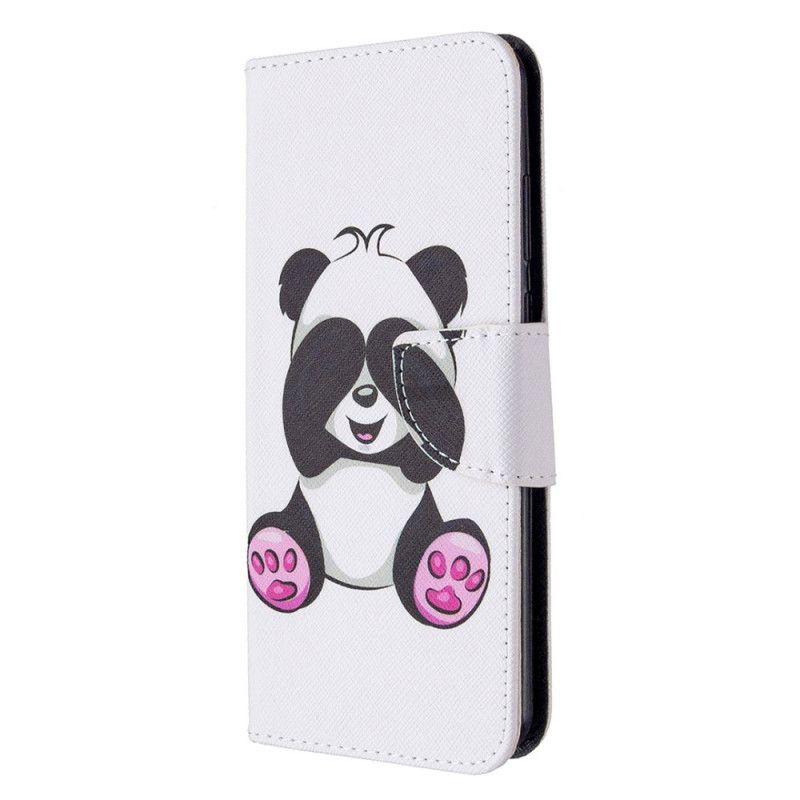 Leren Hoesje voor Huawei Y6p Leuke Panda