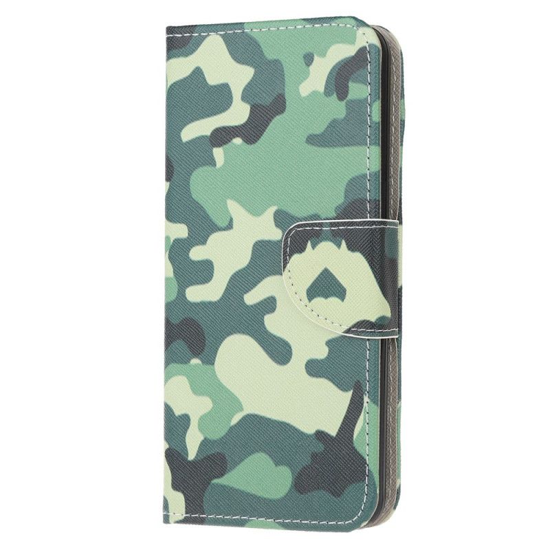 Leren Hoesje voor Huawei Y6p Militaire Camouflage