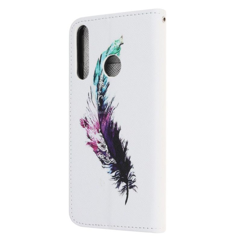 Leren Hoesje voor Huawei Y6p Veer Met String