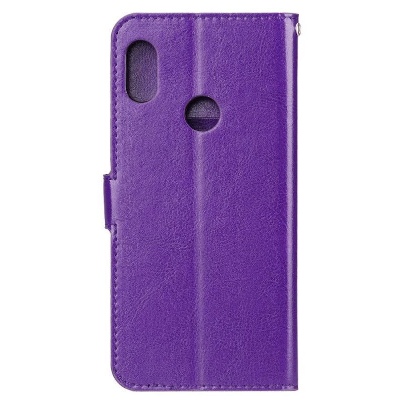 Leren Hoesje voor Huawei Y6p Wit Zwart Gekleurd Leer