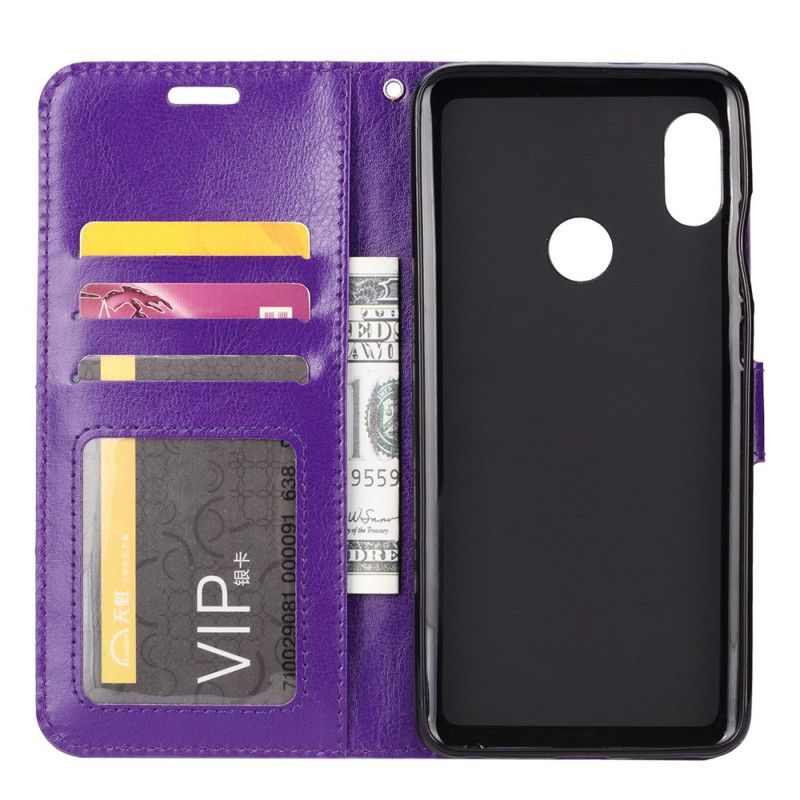 Leren Hoesje voor Huawei Y6p Wit Zwart Gekleurd Leer