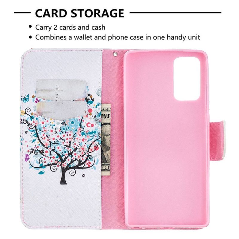 Bescherming Hoesje Samsung Galaxy Note 20 Telefoonhoesje Bloemrijke Boom