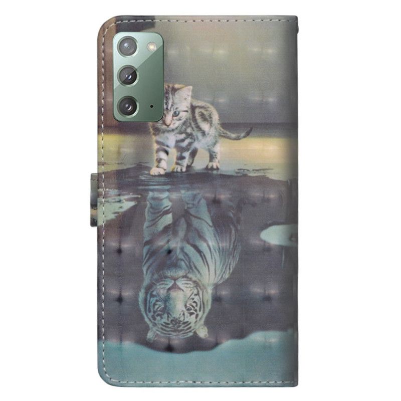 Cover Folio-hoesje Samsung Galaxy Note 20 Telefoonhoesje Ernest De Tijger
