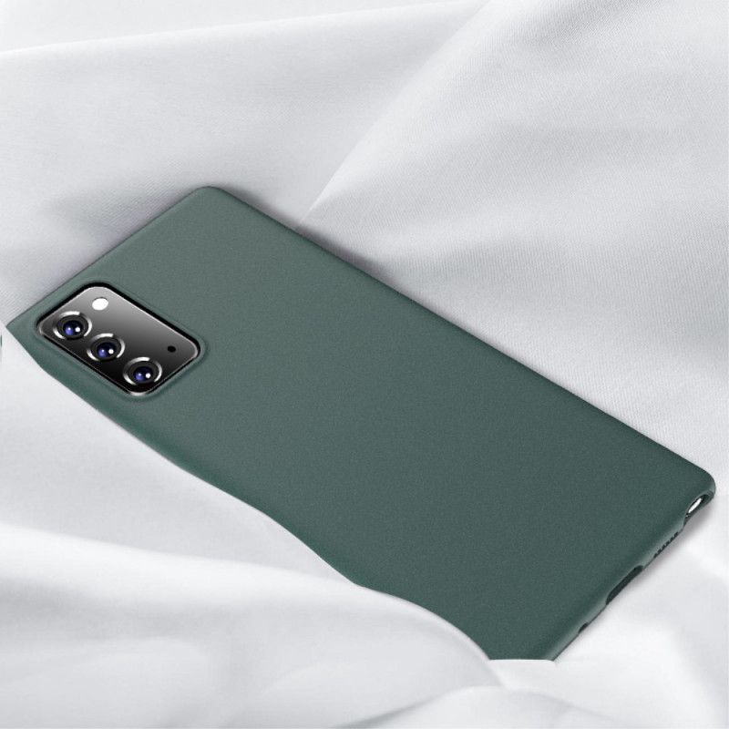 Cover Hoesje Samsung Galaxy Note 20 Rood Zwart Telefoonhoesje X-Niveau Ultrafijn Mat
