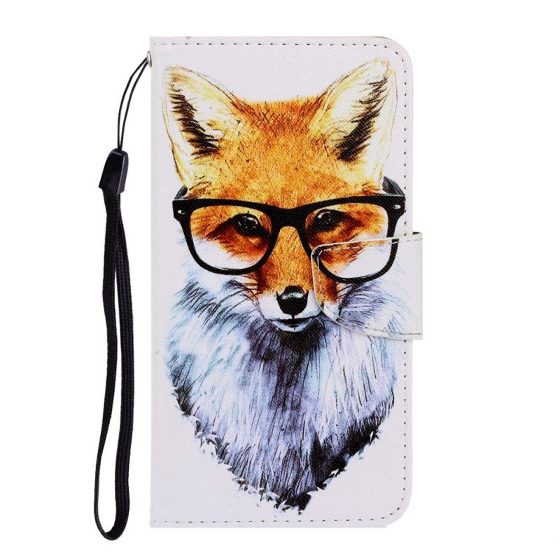 Flip Case Leren Samsung Galaxy Note 20 Nerd String Vos