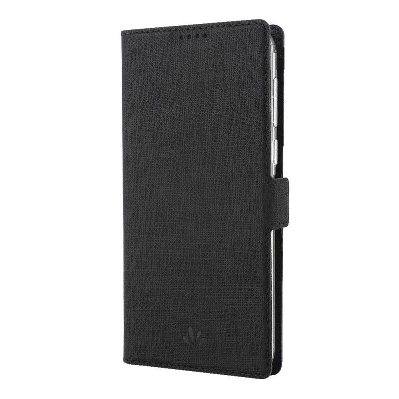 Folio-hoesje Samsung Galaxy Note 20 Grijs Zwart Getextureerde Vili Dmx