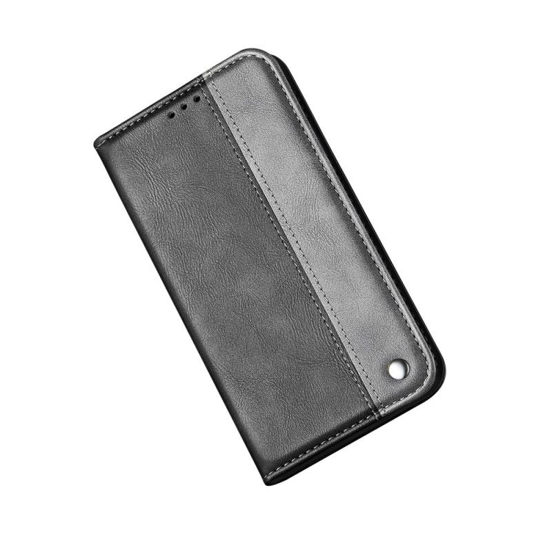 Folio-hoesje Samsung Galaxy Note 20 Rood Grijs Tweekleurig Leereffect