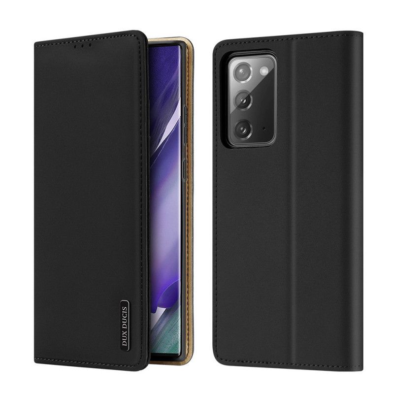 Folio-hoesje Samsung Galaxy Note 20 Rood Zwart Wensreeks Dux-Ducis