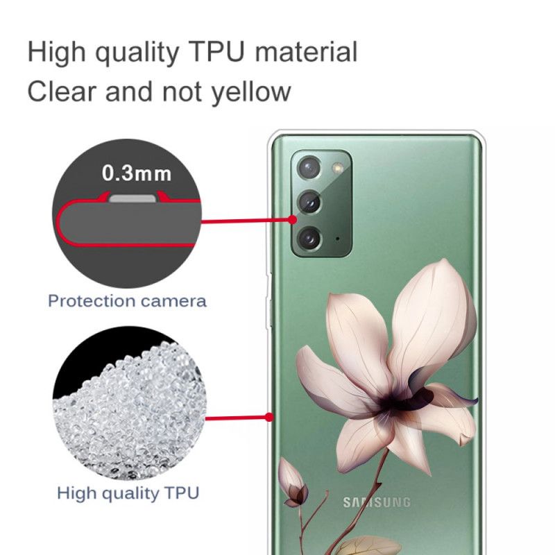 Hoesje Samsung Galaxy Note 20 Telefoonhoesje Premium Bloemen