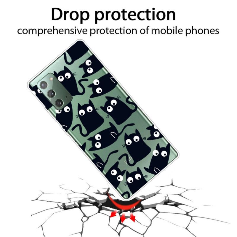 Hoesje Samsung Galaxy Note 20 Zwarte Muizen