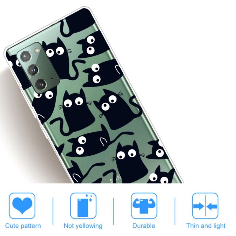 Hoesje Samsung Galaxy Note 20 Zwarte Muizen