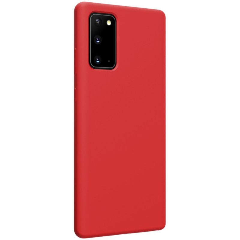 Hoesje voor Samsung Galaxy Note 20 Rood Zwart Serie Nillkin Flex Pure