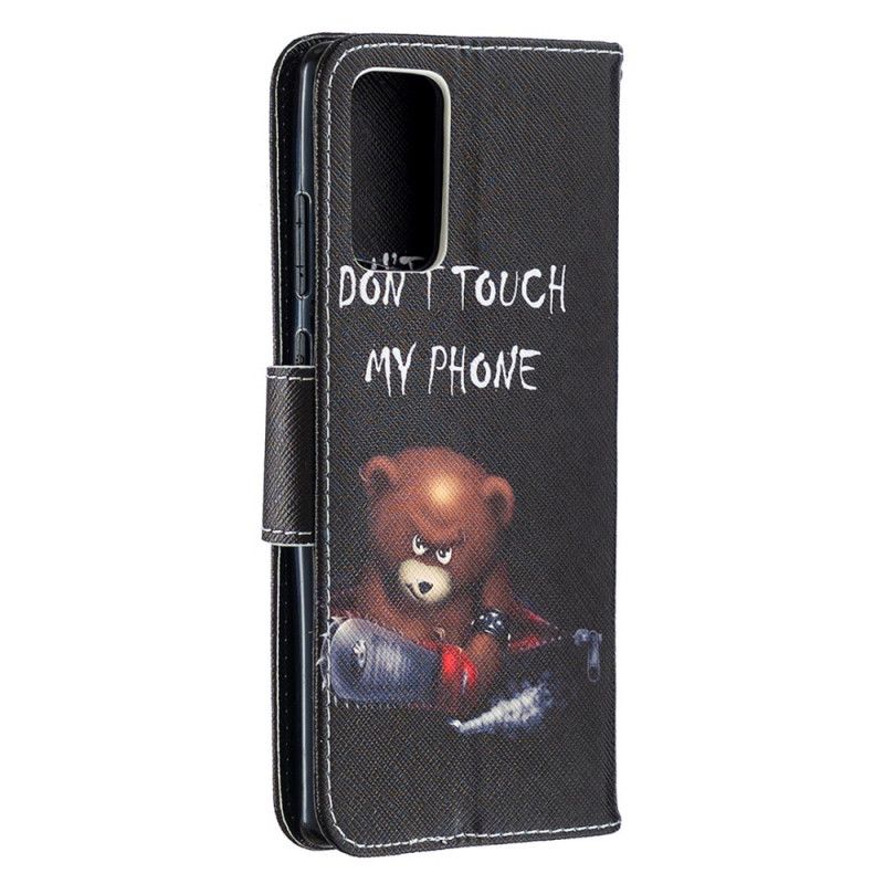 Leren Hoesje Samsung Galaxy Note 20 Gevaarlijke Beer