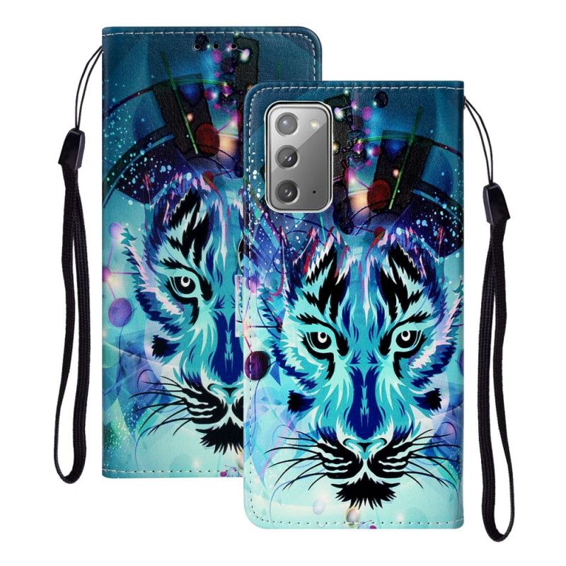 Leren Hoesje Samsung Galaxy Note 20 Koning Tijger