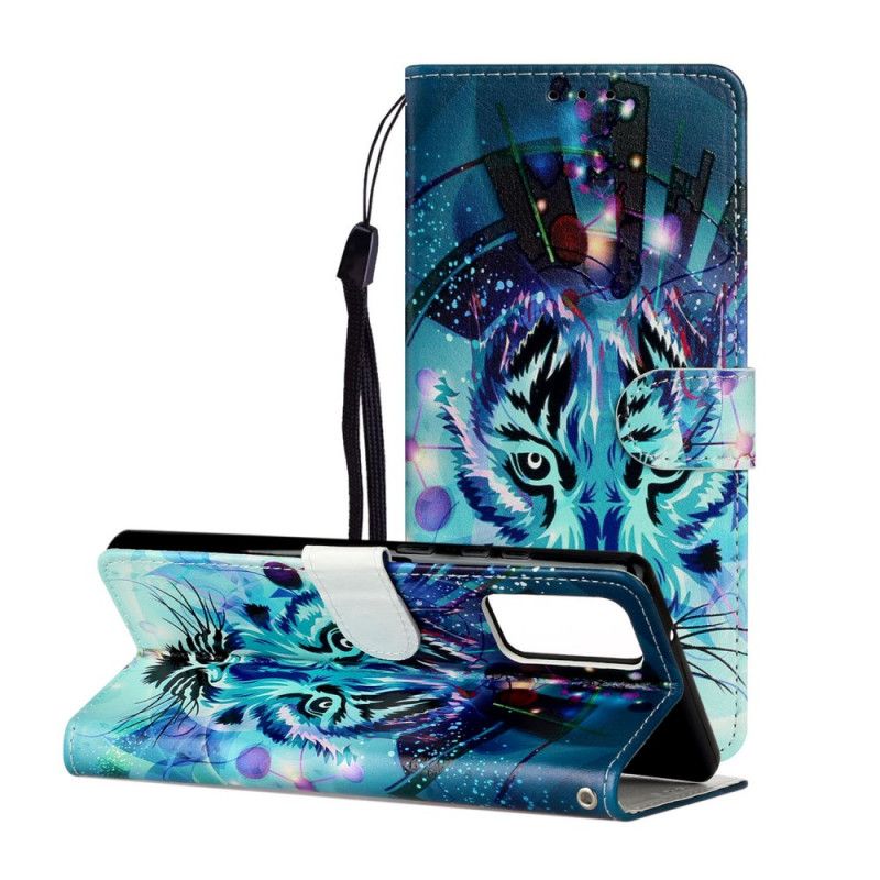 Leren Hoesje Samsung Galaxy Note 20 Koning Tijger