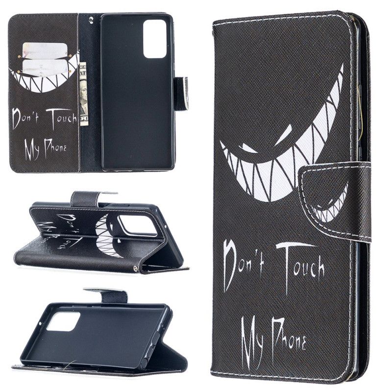 Leren Hoesje Samsung Galaxy Note 20 Telefoonhoesje Duivelse Telefoon