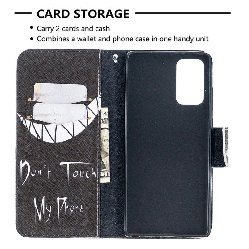 Leren Hoesje Samsung Galaxy Note 20 Telefoonhoesje Duivelse Telefoon