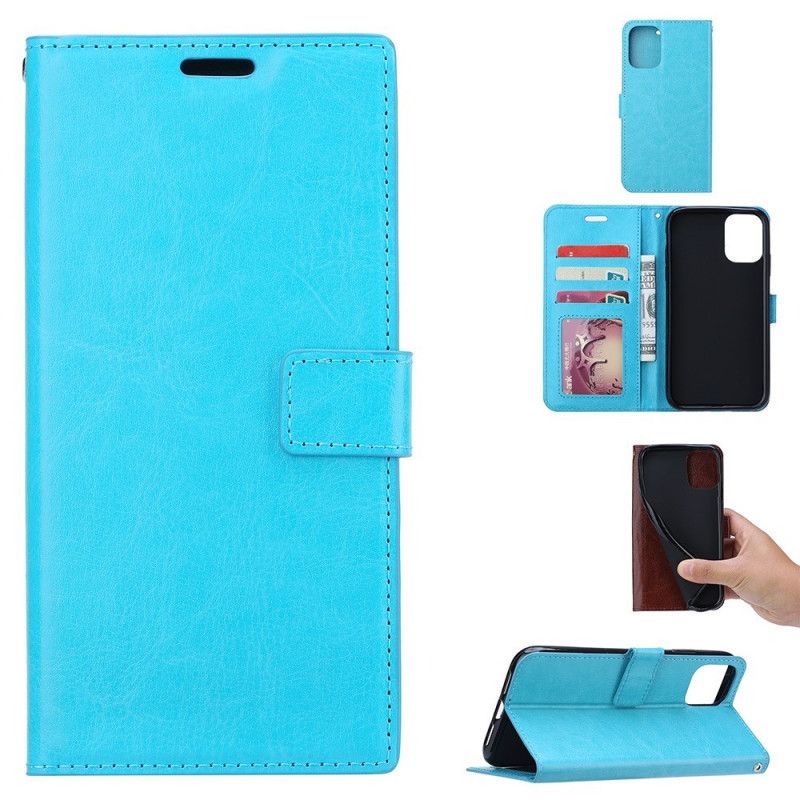 Leren Hoesje Samsung Galaxy Note 20 Wit Zwart Telefoonhoesje Glanzend Leereffect