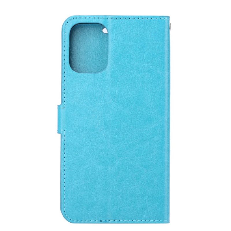 Leren Hoesje Samsung Galaxy Note 20 Wit Zwart Telefoonhoesje Glanzend Leereffect