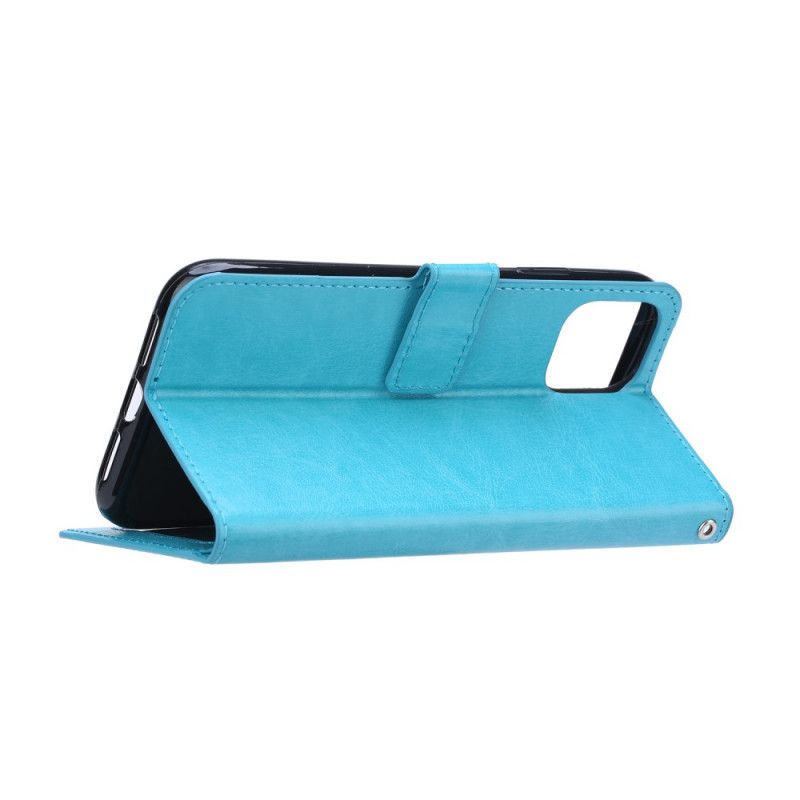 Leren Hoesje Samsung Galaxy Note 20 Wit Zwart Telefoonhoesje Glanzend Leereffect